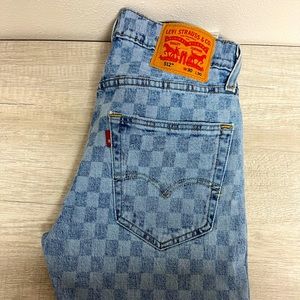 Levi’s 512 Checkered Light Blue Slim Jeans Size W 30 L 30